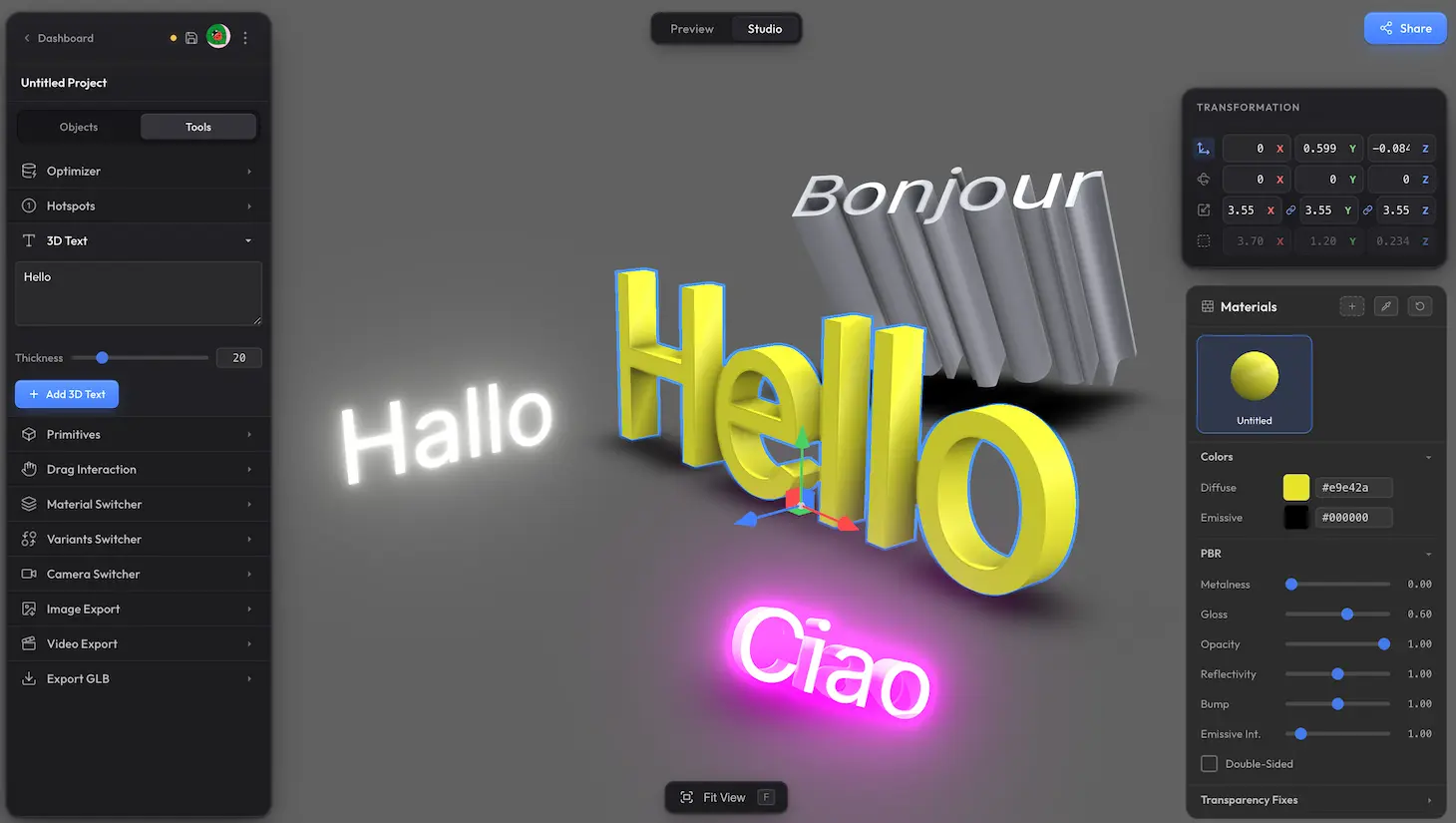 3D Text