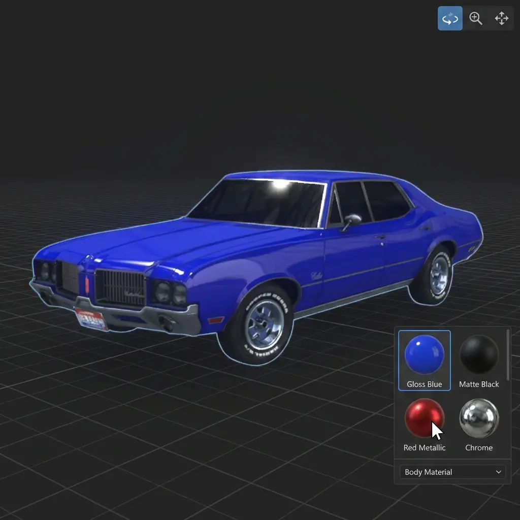 Material Switcher — Let viewers swap material variants in your published scene.